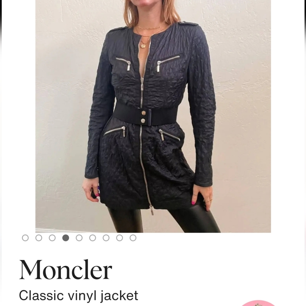 Moncler Women's Lightweight Black Nylon Jacket Size 3